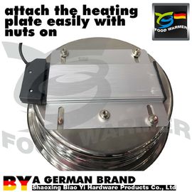 Mini Round Roll Top Chafing Dish Pot Φ345mm Diameter Copper Color Feet