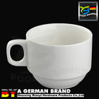 Factory Direct Offer 220ml White Porcelain Durable Use Coffee Cup with Saucer to Coffee Shop