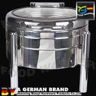 SUS 304 Catering Chafing Dish Of Plane Lid With Window Durable Hinge