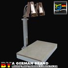 Beige Marble Buffet Carving Station One Stand Two Heat Lamp Copper Color Round Shade