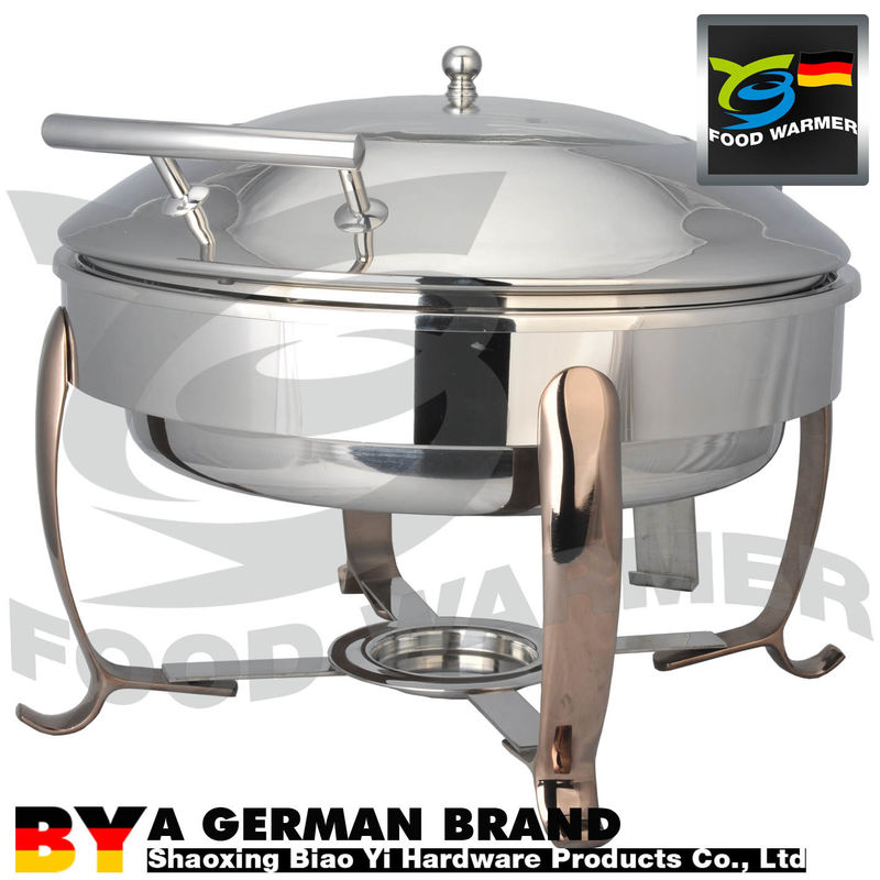 Metal Electric Chafing Dish Heavy Duty Mirror Finished Surface 485*400mm Dimension