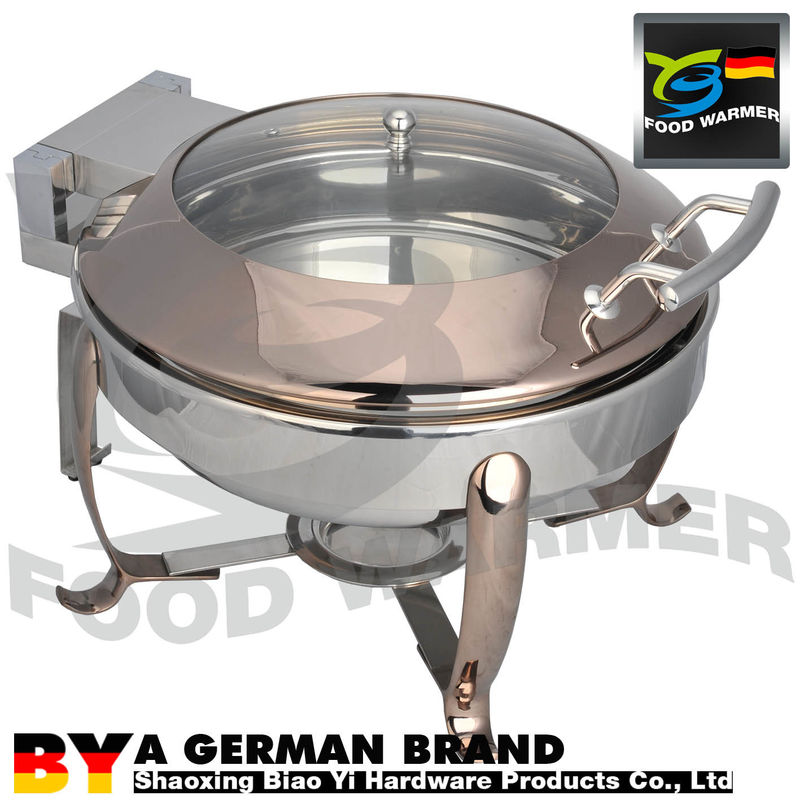 6L Rectangular Catering Chafing Dish With Lids Enviornmental Friendly Copper Color