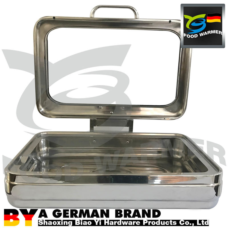 Rectangle Buffet Chafing Dish 1.0~1.5mm SS Thickness Long Lifespan Easy Open